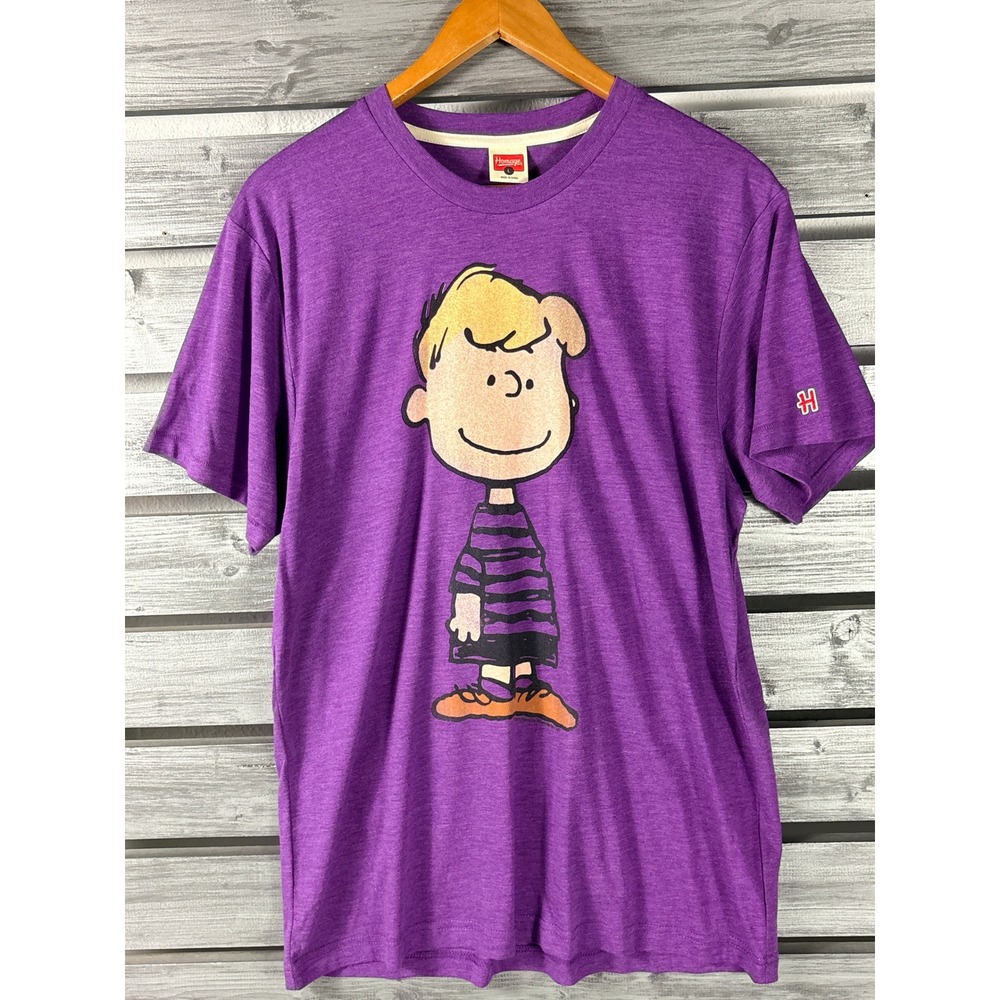 Homage Peanuts Linus Van Pelt Purple Tri-Blend Graphic T-Shirt Mens Large MINT